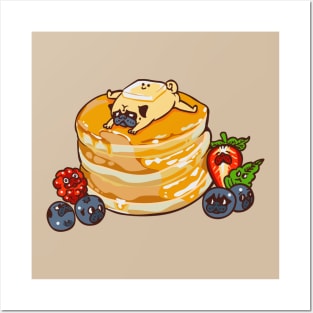 Pug Pancake Posters and Art